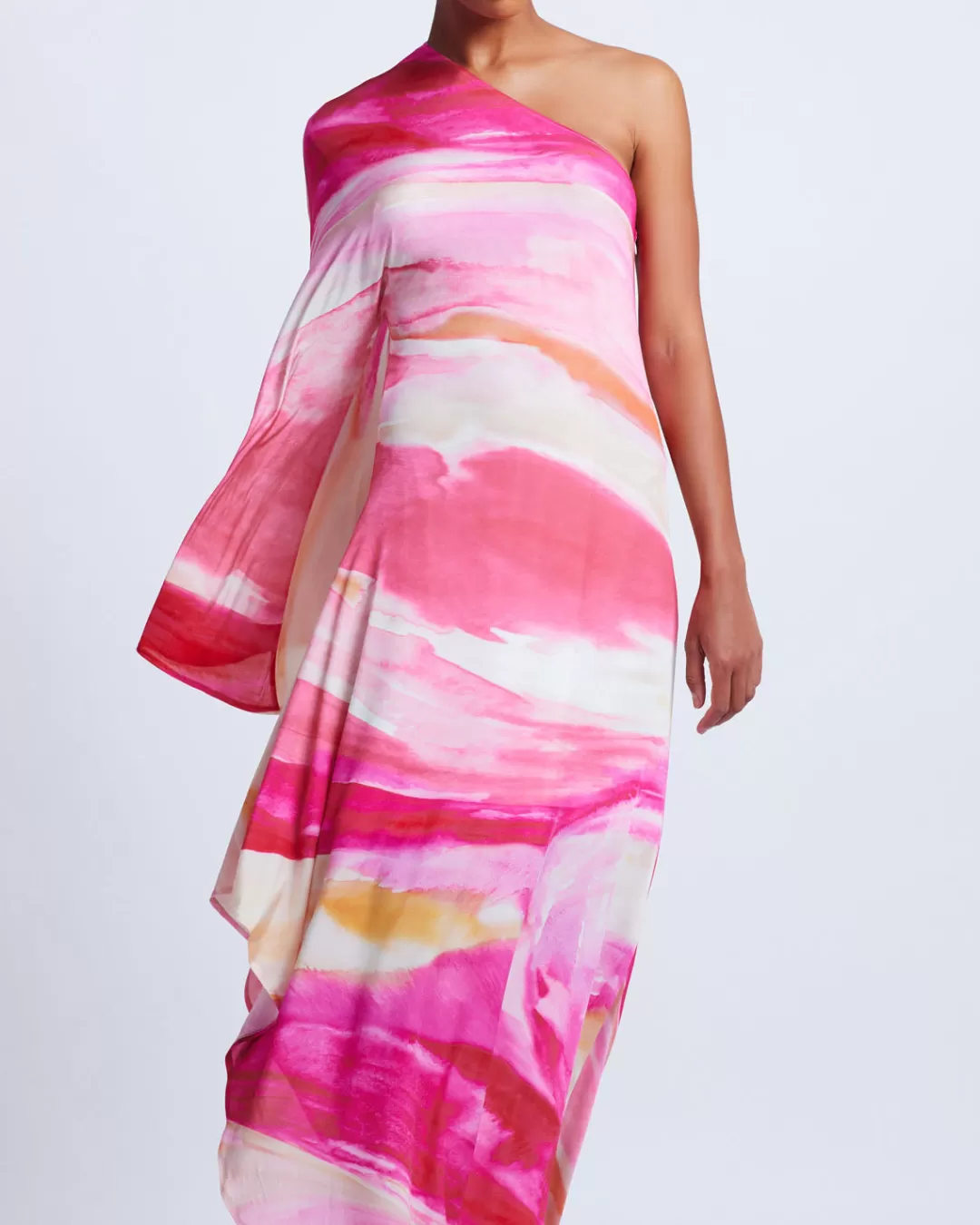 PatBO Aura Stretch One Shoulder Maxi Dress (FINAL SALE) Pinkmulti Outlet