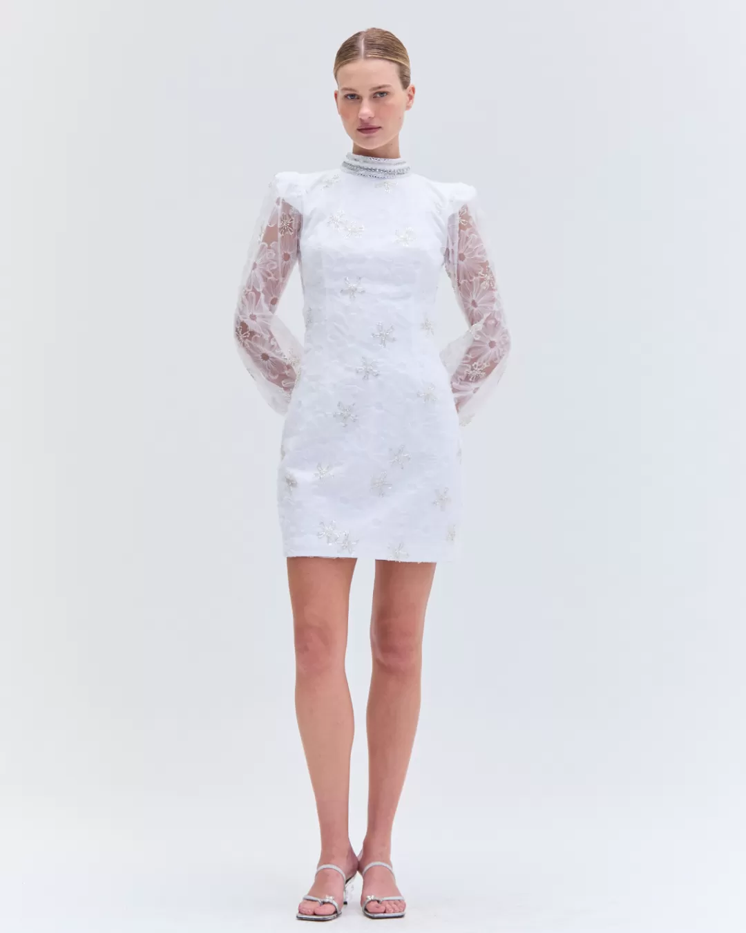 PatBO BEADED LACE MINI DRESS White Best