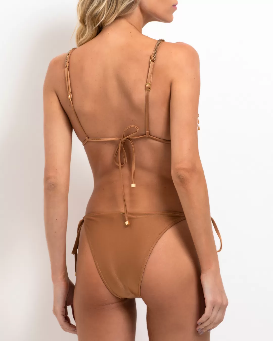 PatBO Beaded Seashell String Bikini Top (FINAL SALE) Almond Sale