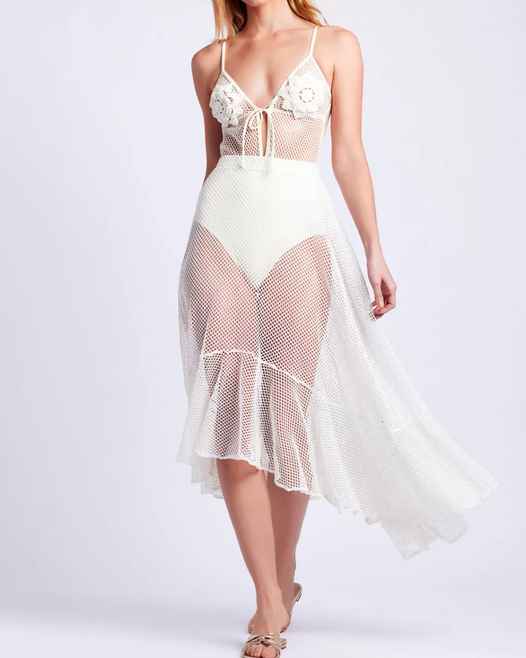 PatBO Crochet Beach Skirt Ivory Flash Sale