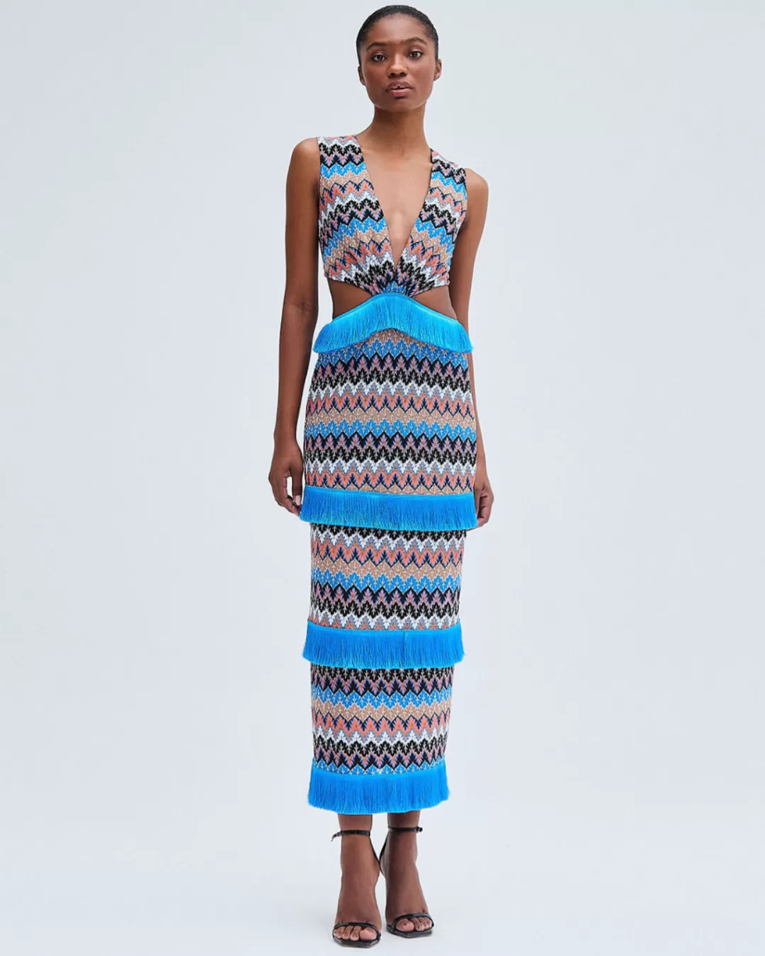 PatBO Crochet Cutout Midi Dress (FINAL SALE) Blackmulti Hot