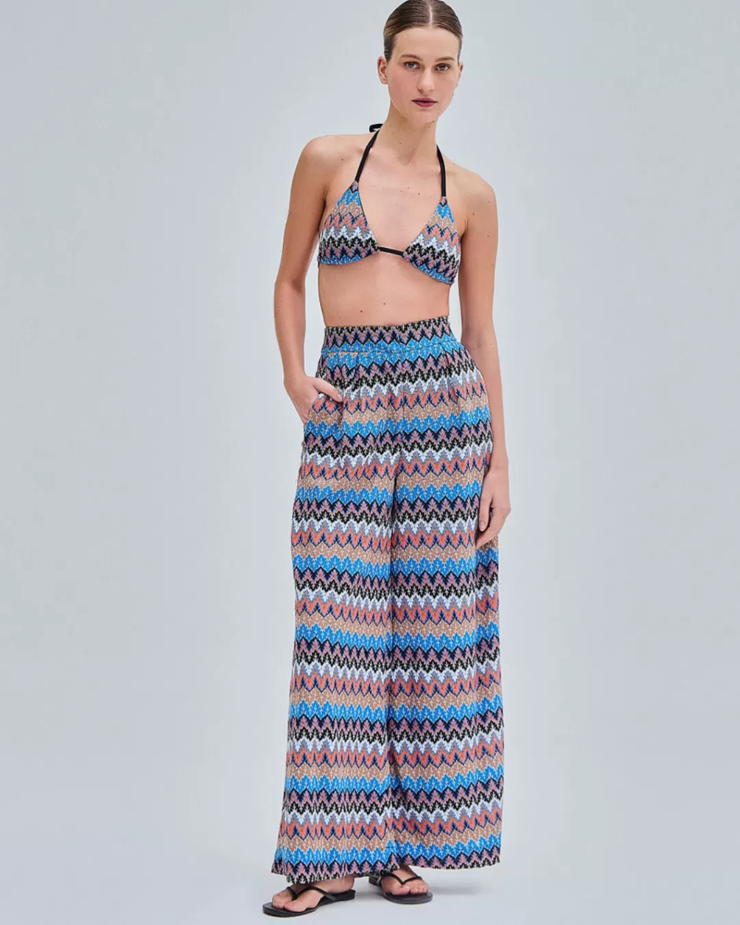 PatBO Crochet Wide Leg Pants (FINAL SALE) Blackmulti Cheap