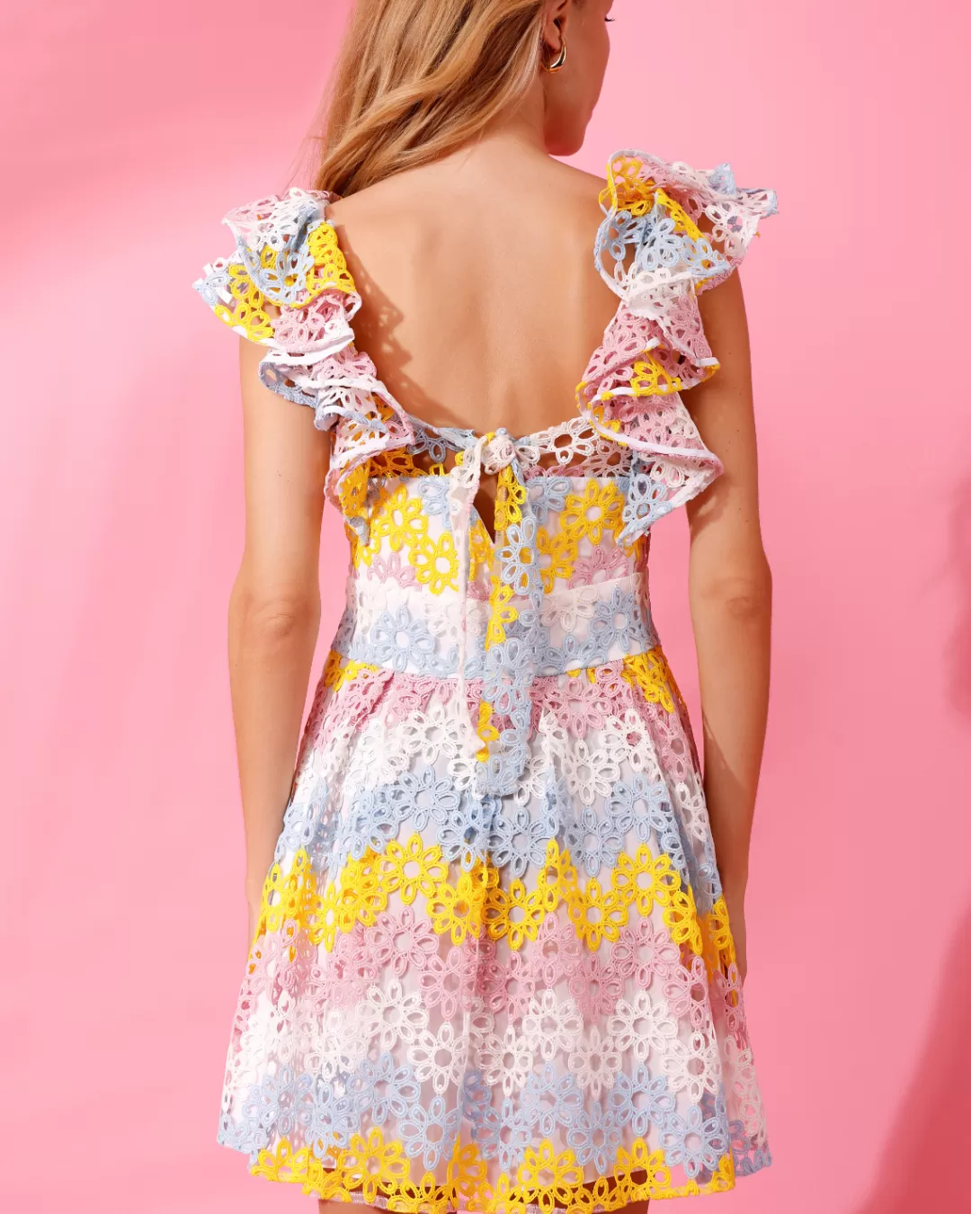 PatBO Degrade Lace Mini Dress (FINAL SALE Multicolor Flash Sale