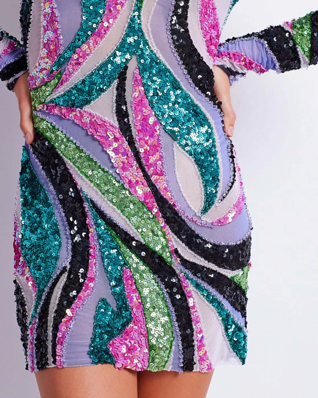 PatBO DELOS BEADED TULLE MINI DRESS (FINAL SALE) Blackmulti Shop
