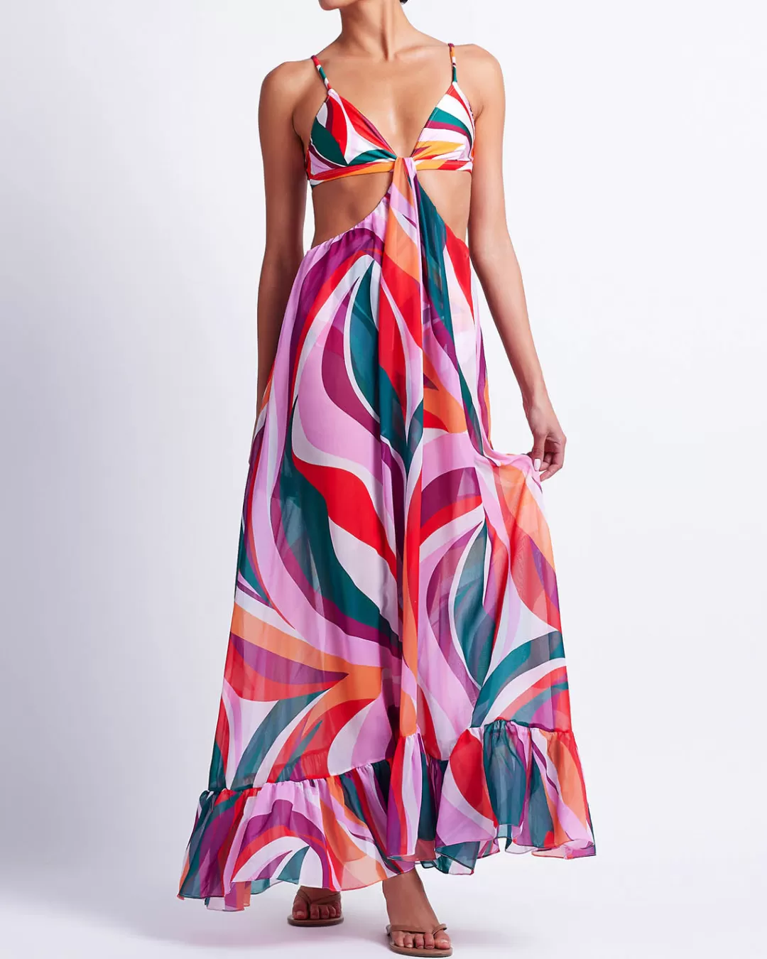 PatBO DELOS CUT-OUT BEACH DRESS (FINAL SALE) Redmulti Outlet