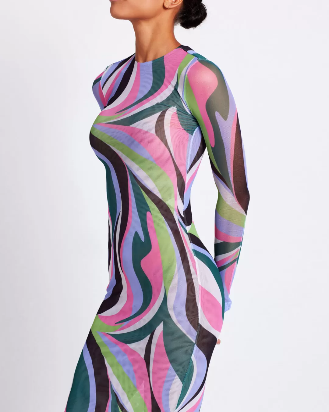 PatBO DELOS PRINTED TULLE MAXI DRESS (FINAL SALE) Blackmulti Store
