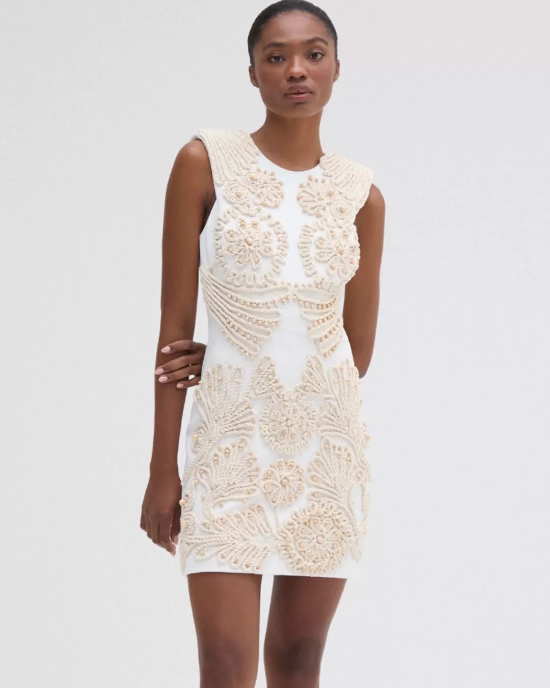 PatBO DUNE KNIT MINI DRESS Offwhite Discount