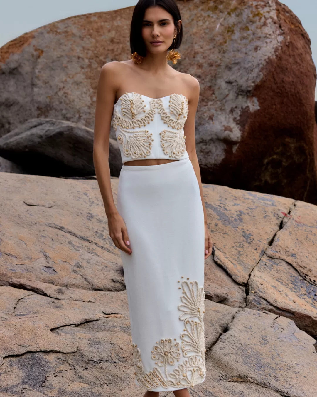 PatBO DUNE KNIT SKIRT Offwhite Best Sale
