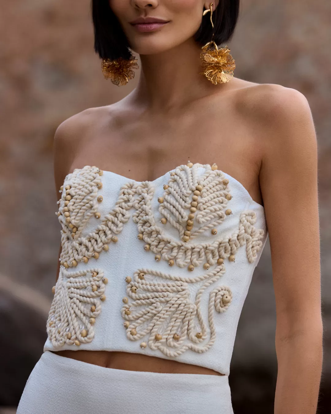 PatBO DUNE KNIT TOP Offwhite Flash Sale