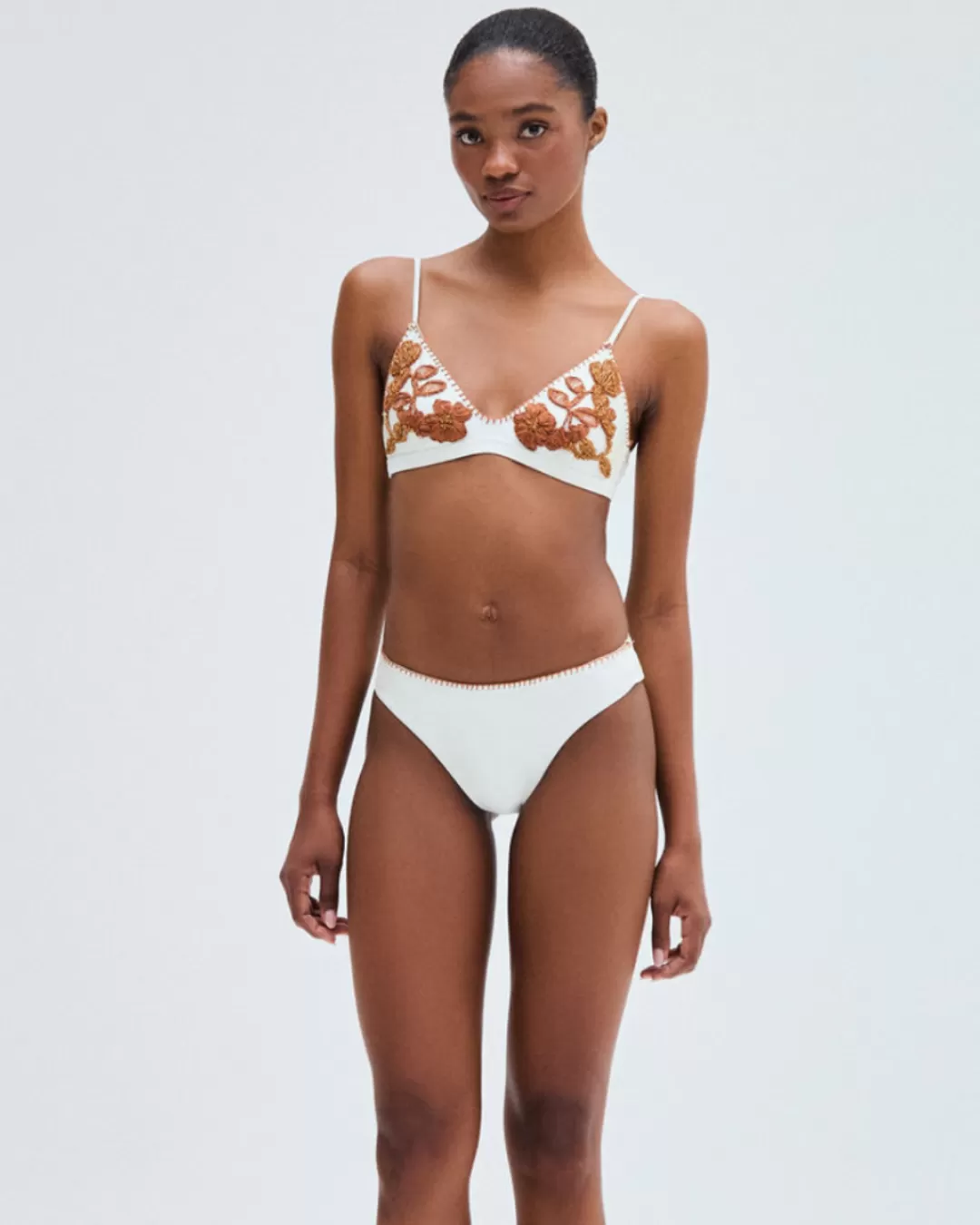 PatBO EMBROIDERED BIKINI BOTTOM Offwhite Outlet