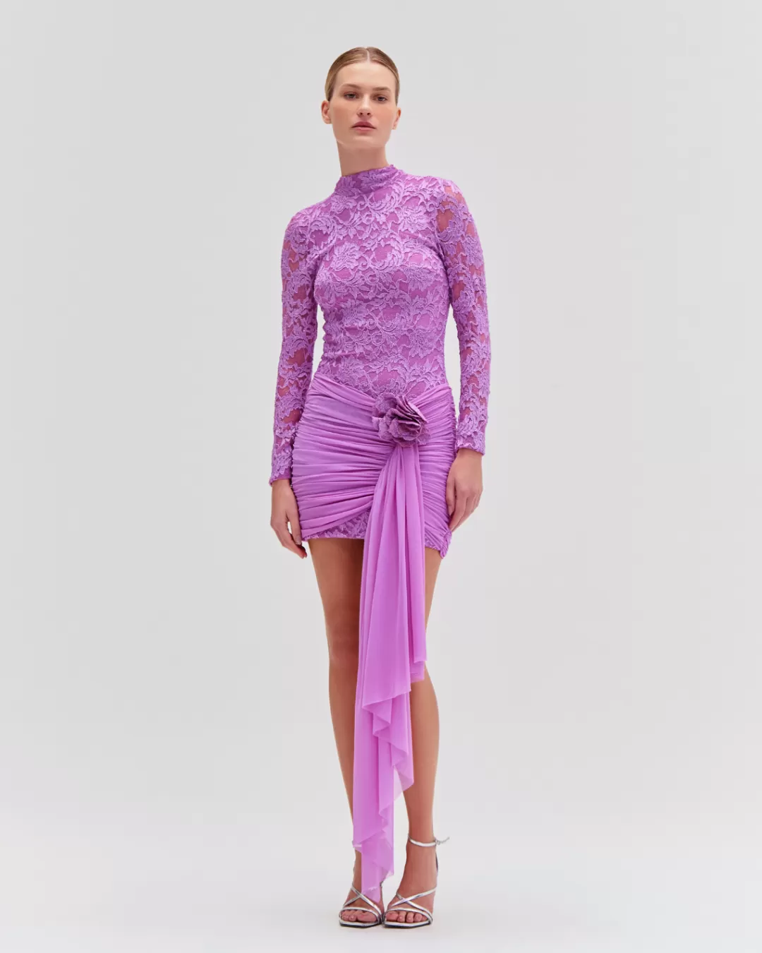 PatBO Embroidered Lace Mini Dress Brightlilac Outlet