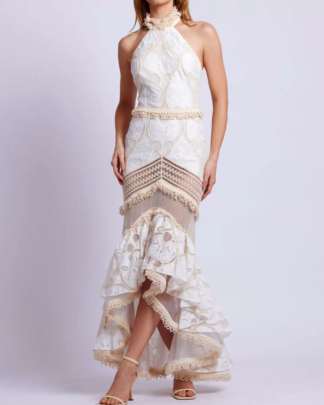 PatBO Eyelet Lace Maxi Dress (EXCLUSIVE) Wheat Flash Sale