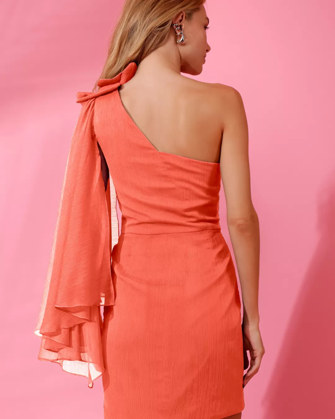 PatBO Floral Beaded Mini Dress (FINAL SALE) Coral Hot