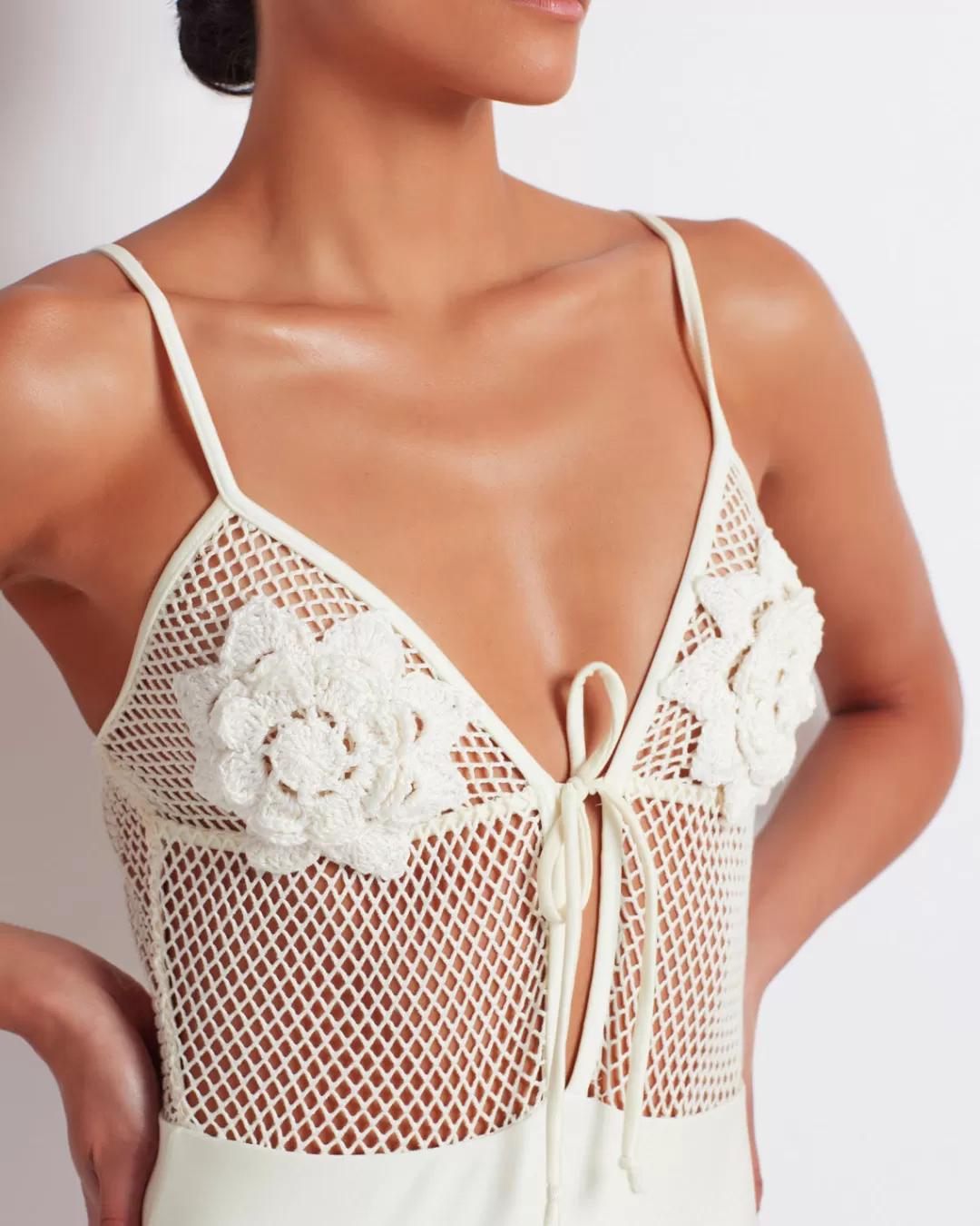 PatBO Floral Crochet One Piece (FINAL SALE) Ivory Online