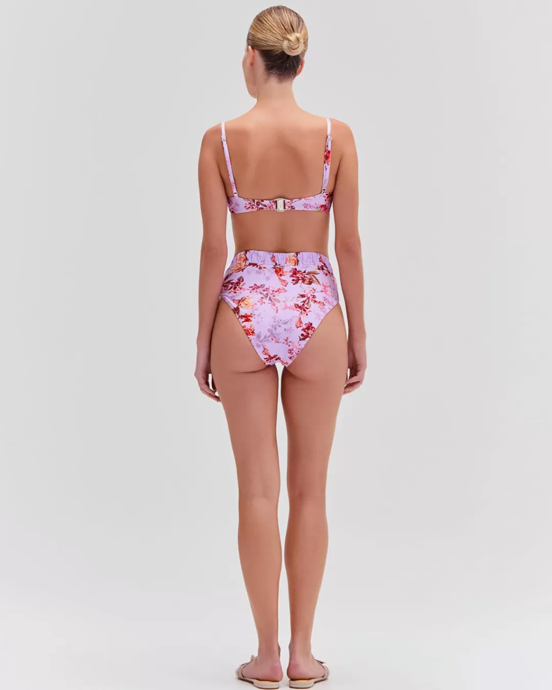 PatBO Floral Haze High Leg Bikini Bottom (EXCLUSIVE) Violet Online