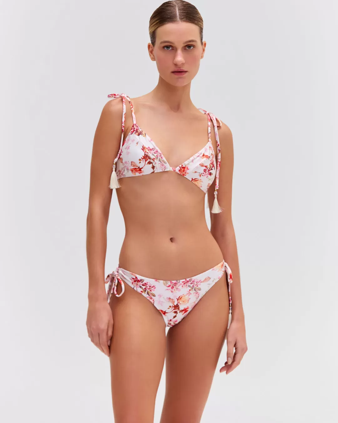 PatBO Floral Haze String Bikini Top Vapor Shop