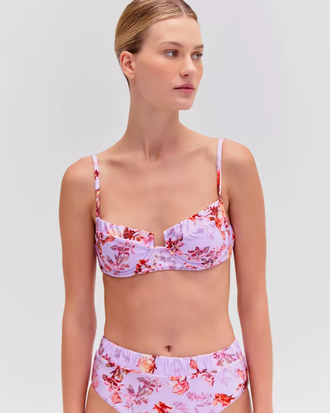 PatBO Floral Haze Underwire Bikini Top (EXCLUSIVE) Violet Online