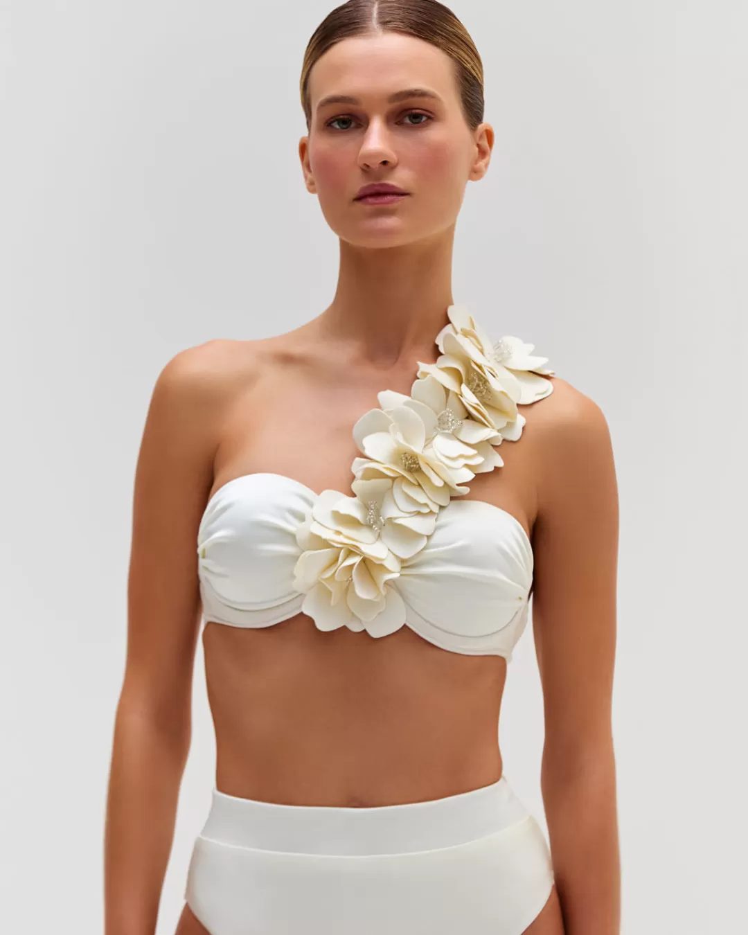 PatBO Flower Applique Bikini Top (FINAL SALE) White Cheap