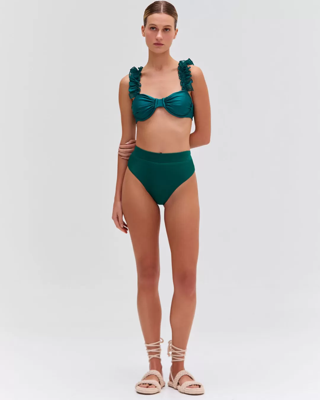 PatBO FLUTTER SLEEVE BIKINI TOP (FINAL SALE) Galapagos Fashion