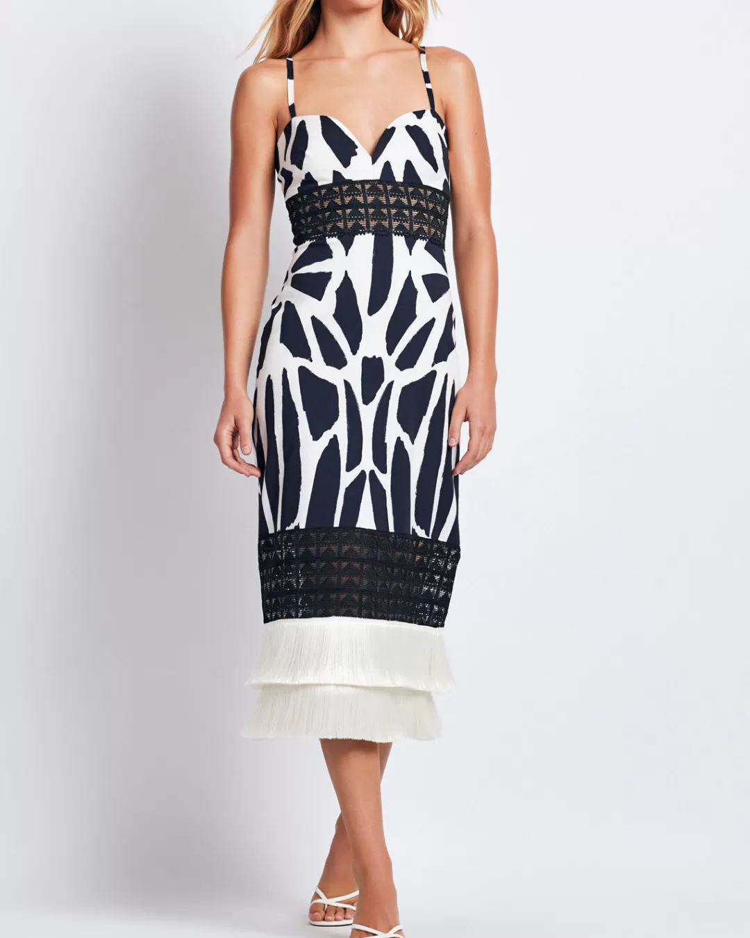 PatBO Fringe Trim Cotton Midi Dress (FINAL SALE) Online