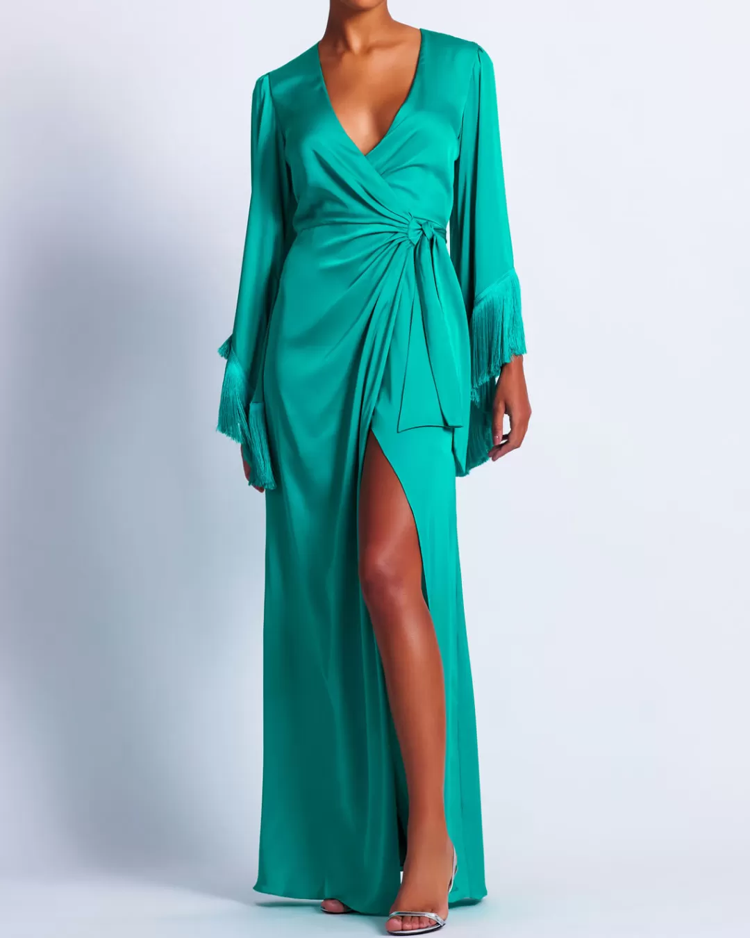 PatBO Fringe Trim Wrap Dress (FINAL SALE) Curaçao Flash Sale