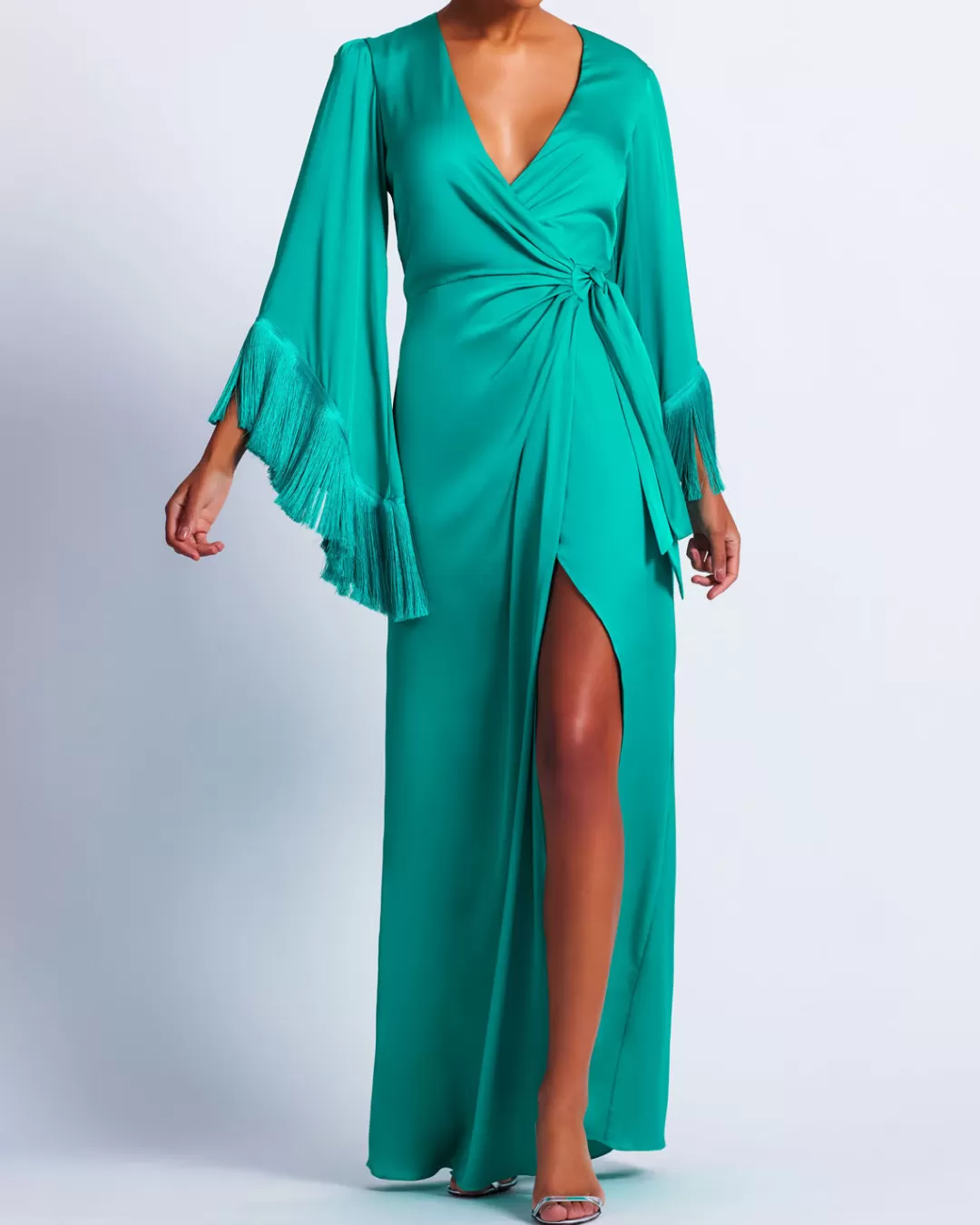 PatBO Fringe Trim Wrap Dress (FINAL SALE) Curaçao Flash Sale