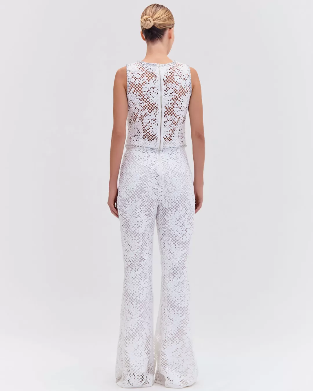 PatBO HAND BEADED LACE TOP White Flash Sale