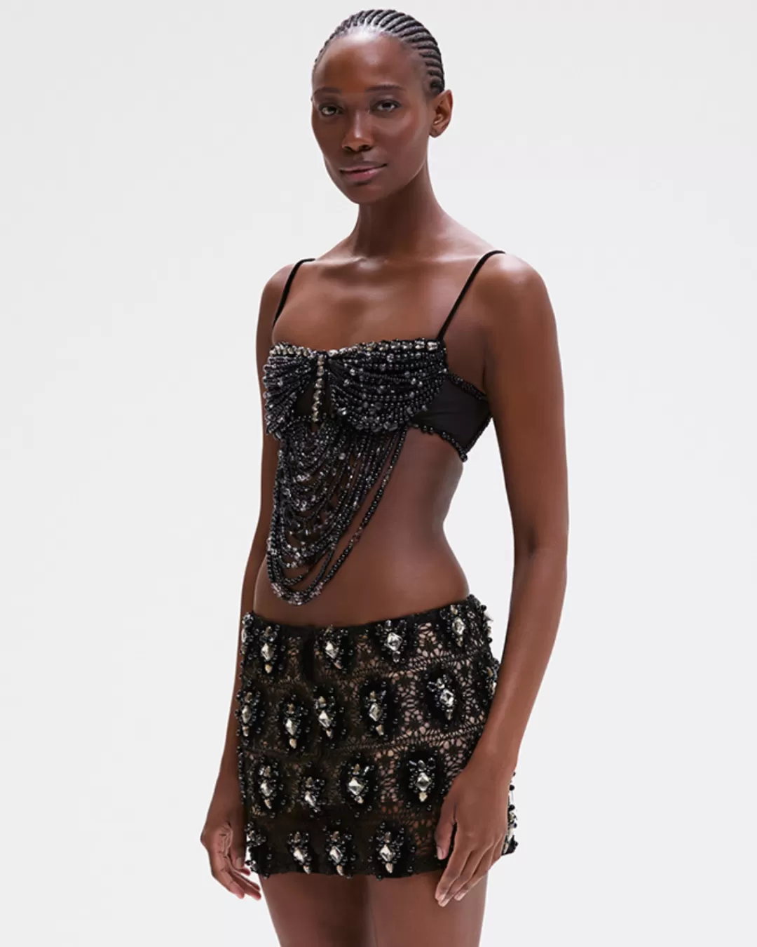 PatBO Hand-Beaded Bralette (RUNWAY) Black Best Sale