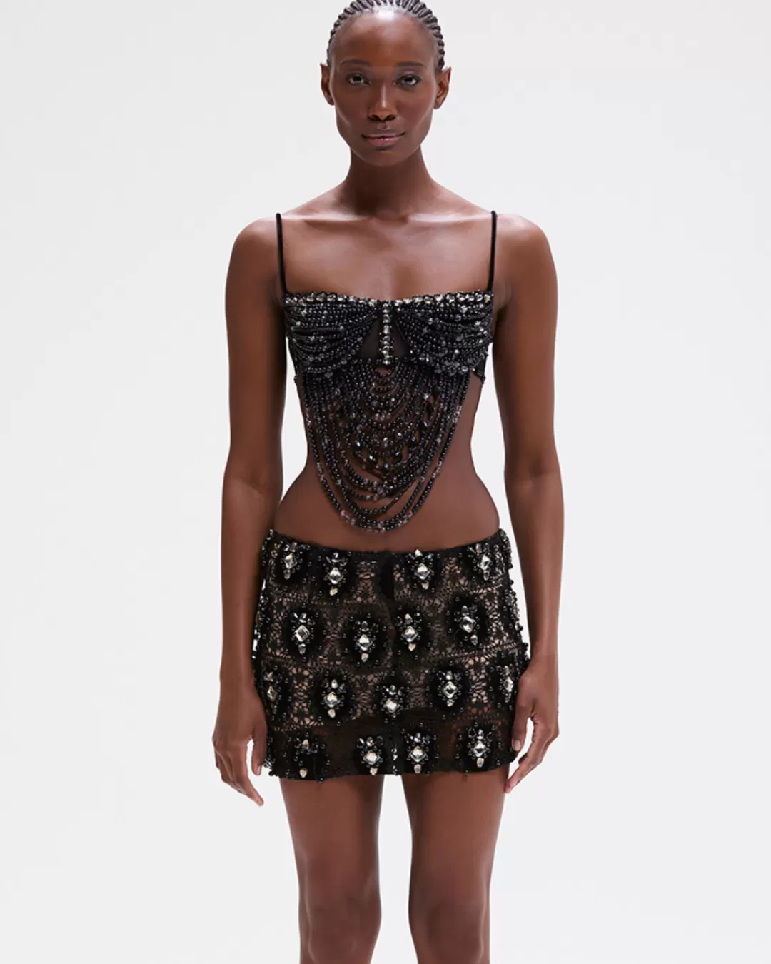 PatBO Hand-Beaded Bralette (RUNWAY) Black Best Sale