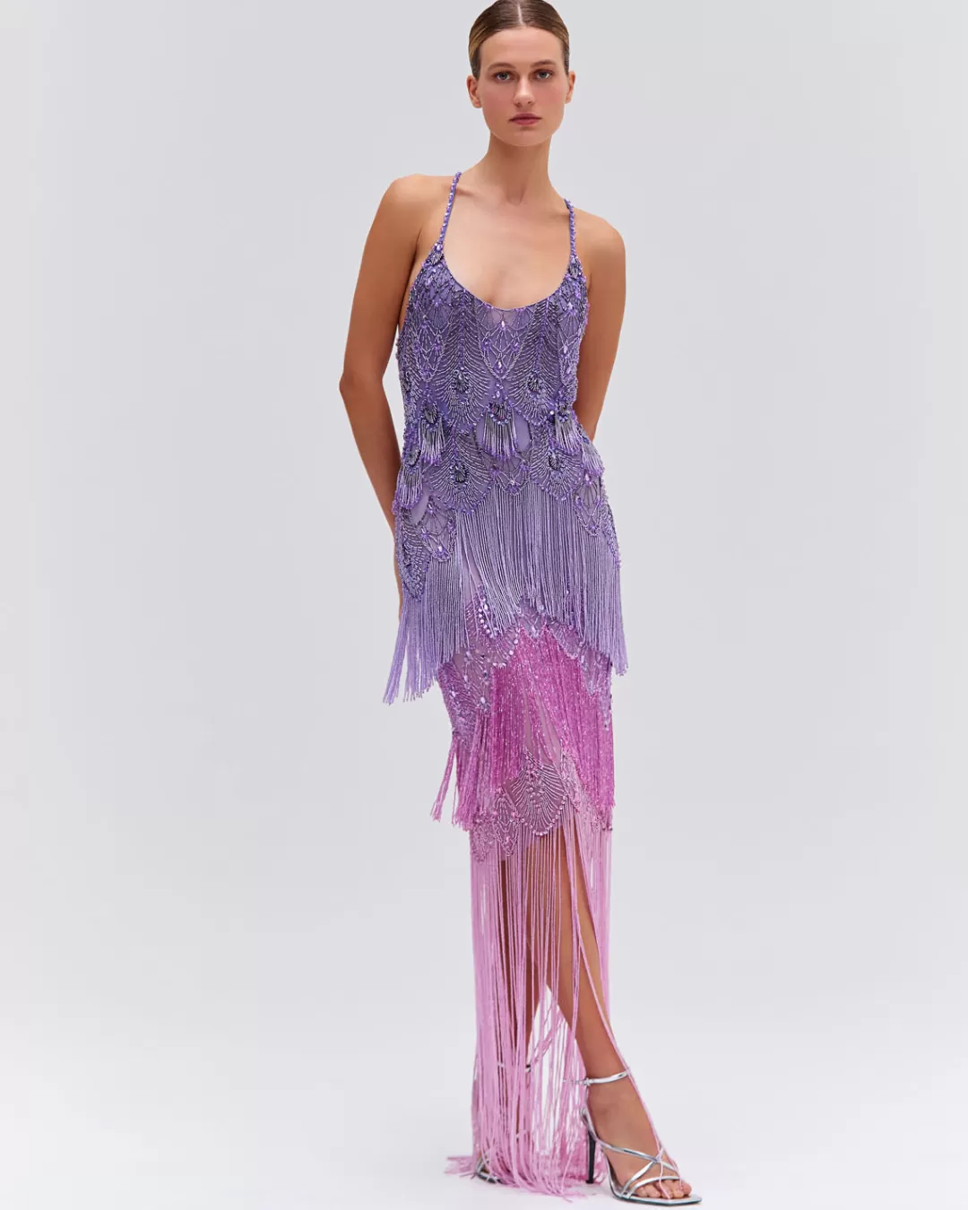 PatBO Hand-Beaded Ombre Gown Brightlilac Store