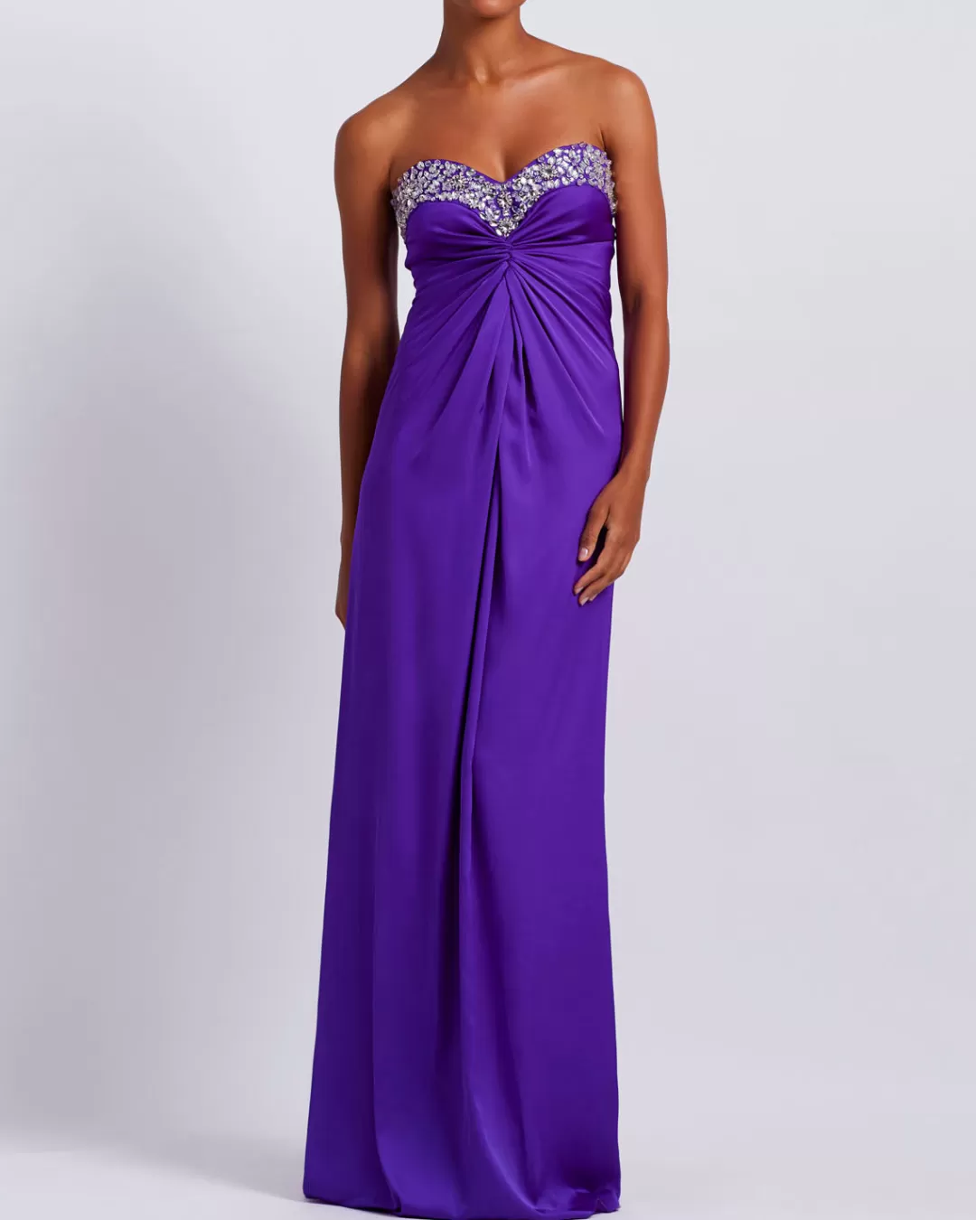 PatBO HAND-BEADED STRAPLESS GOWN (FINAL SALE) Purple Cheap