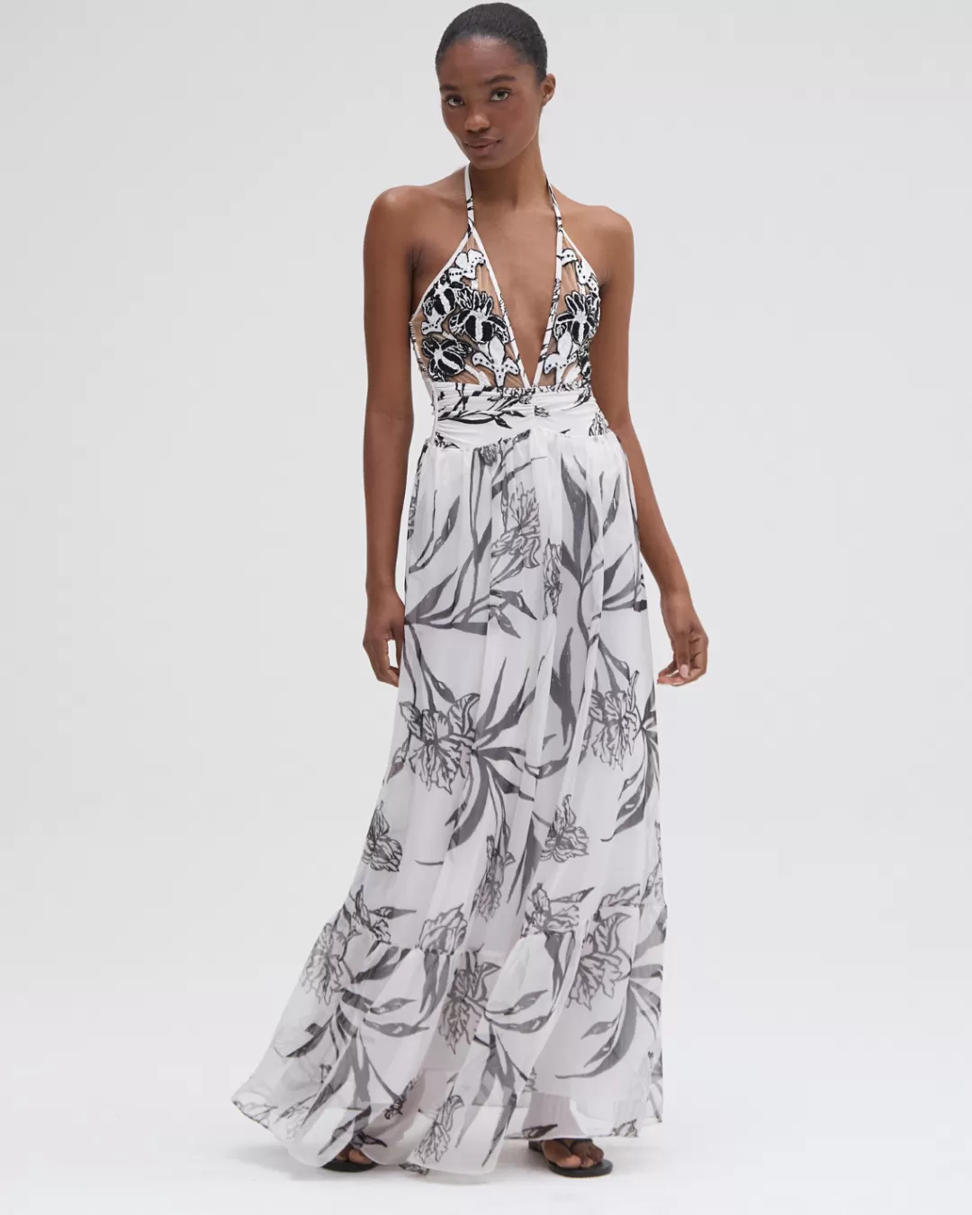PatBO IRIS EMBROIDERED BEACH DRESS Offwhite Flash Sale