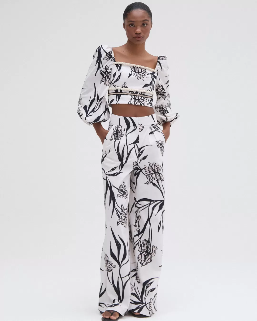 PatBO IRIS WIDE LEG PANT Offwhite Shop
