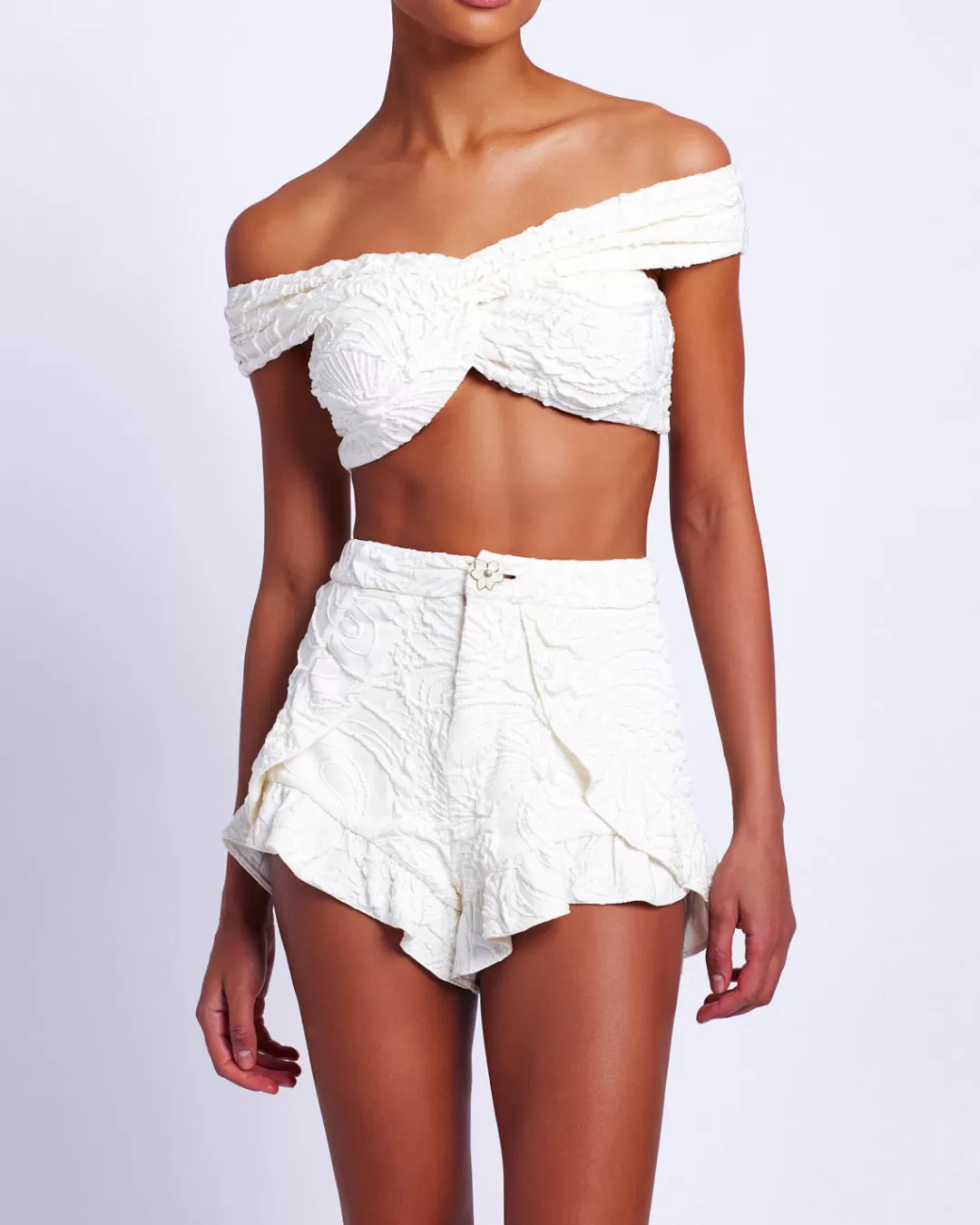 PatBO Jacquard Shorts (RUNWAY) White Best
