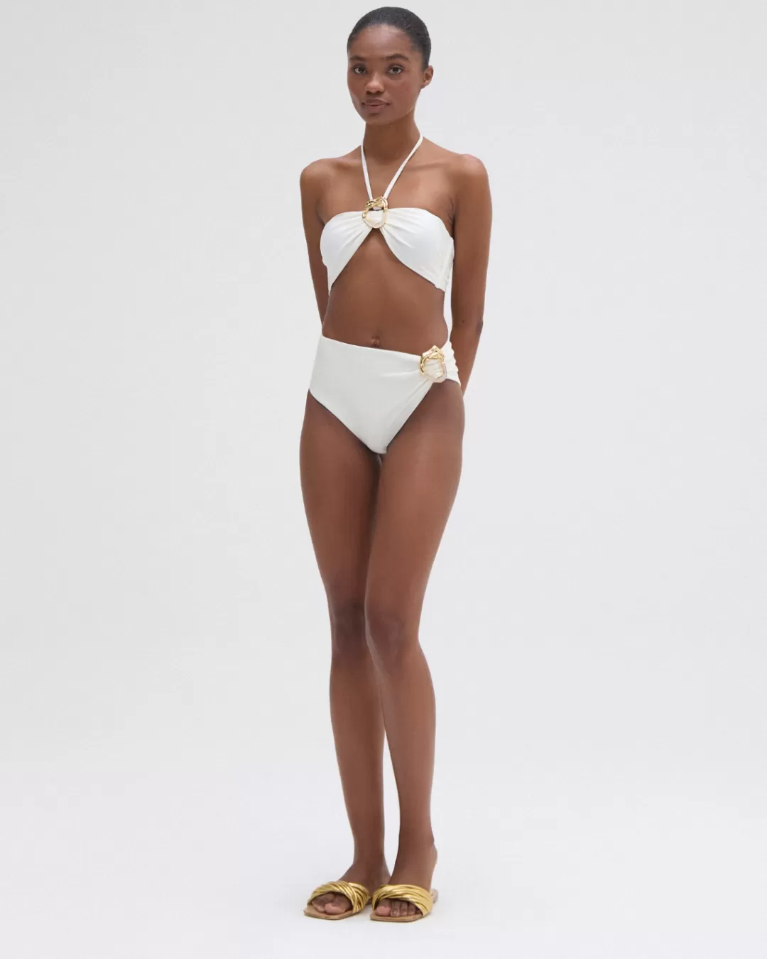 PatBO JERSEY SANDS STONE BIKINI BOTTOM Offwhite Outlet