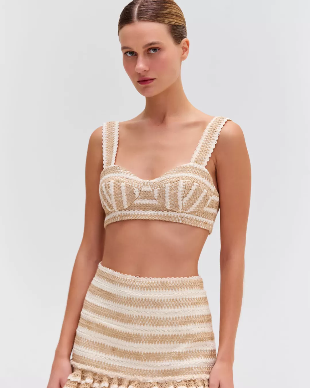 PatBO JUTE BRALETTE TOP Sand Sale