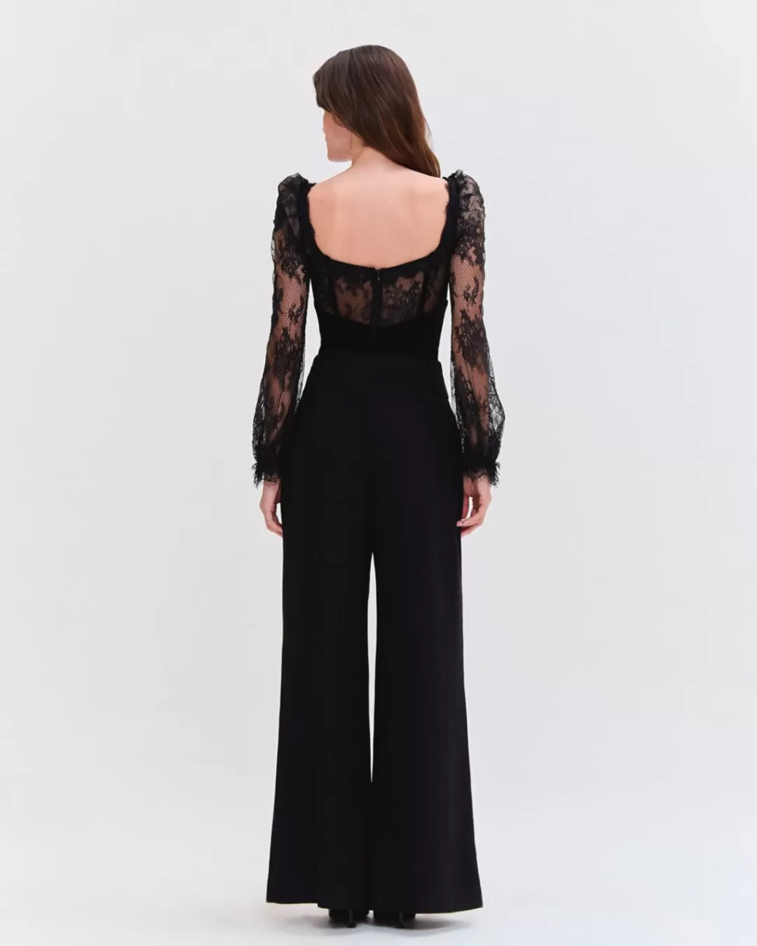 PatBO LACE AND VELVET BODYSUIT Black Store