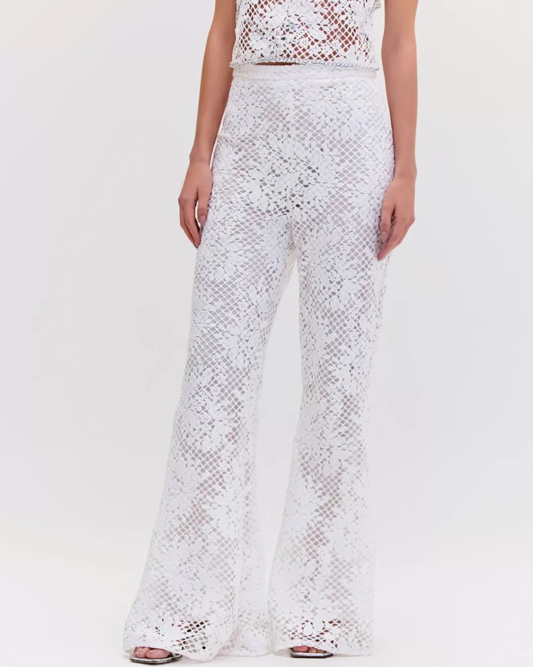 PatBO LACE WIDE LEG PANT White Cheap