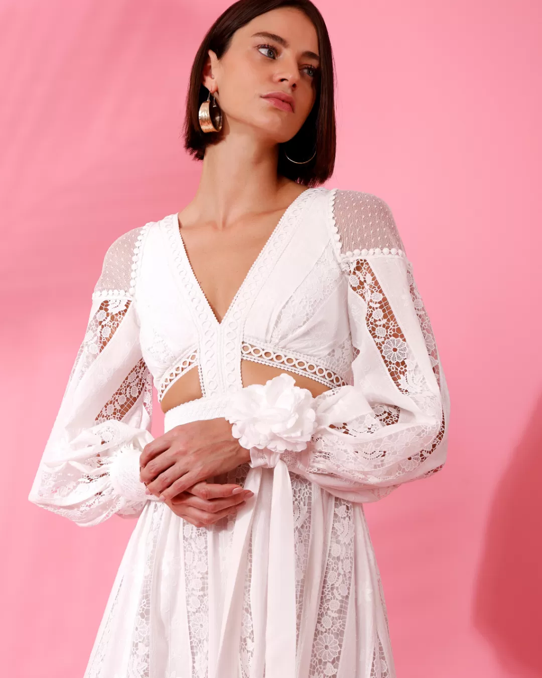 PatBO Long Cut Out Dress (FINAL SALE) Offwhite Cheap