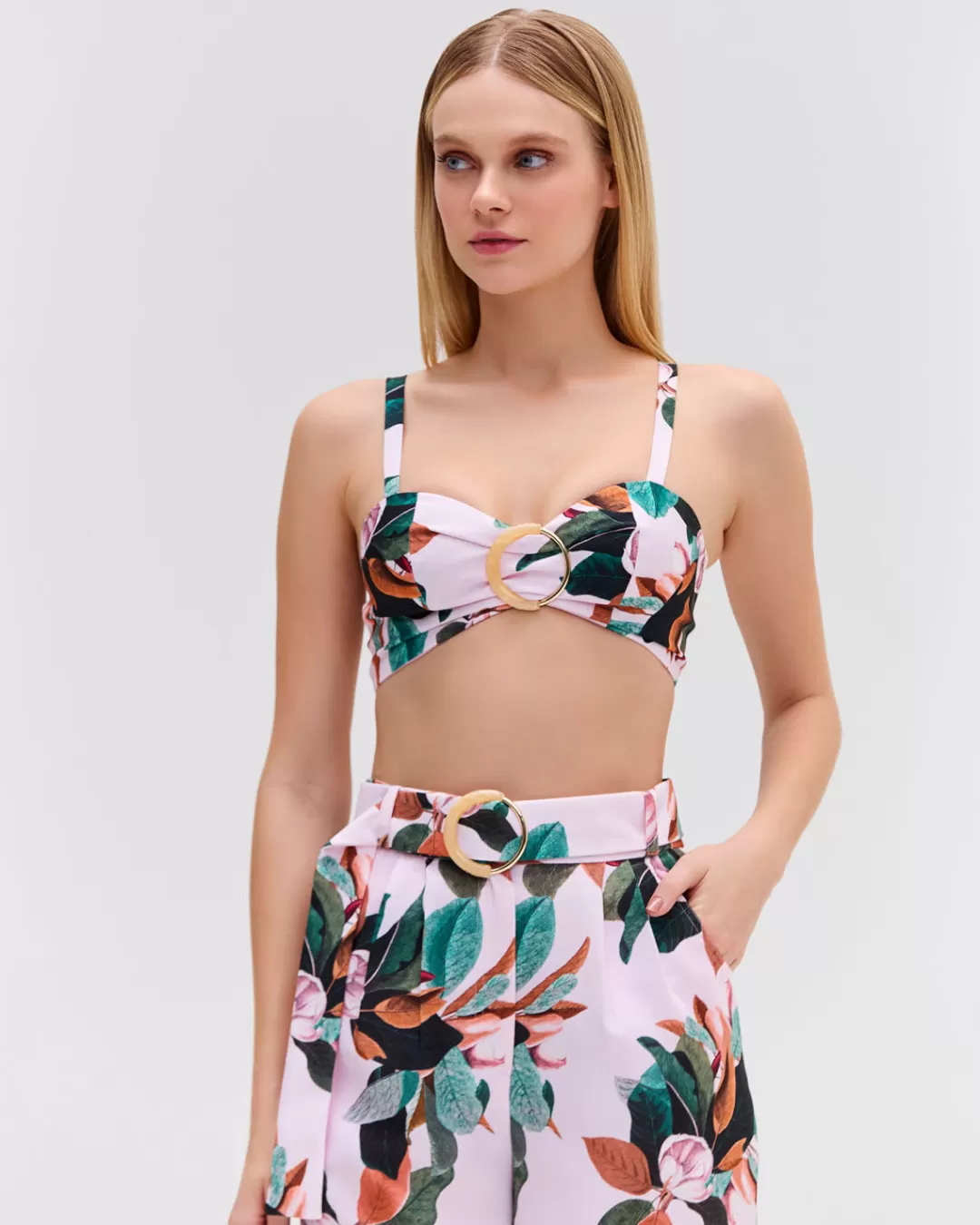 PatBO Magnolia Bralette Top (FINAL SALE) Chalkpink Clearance