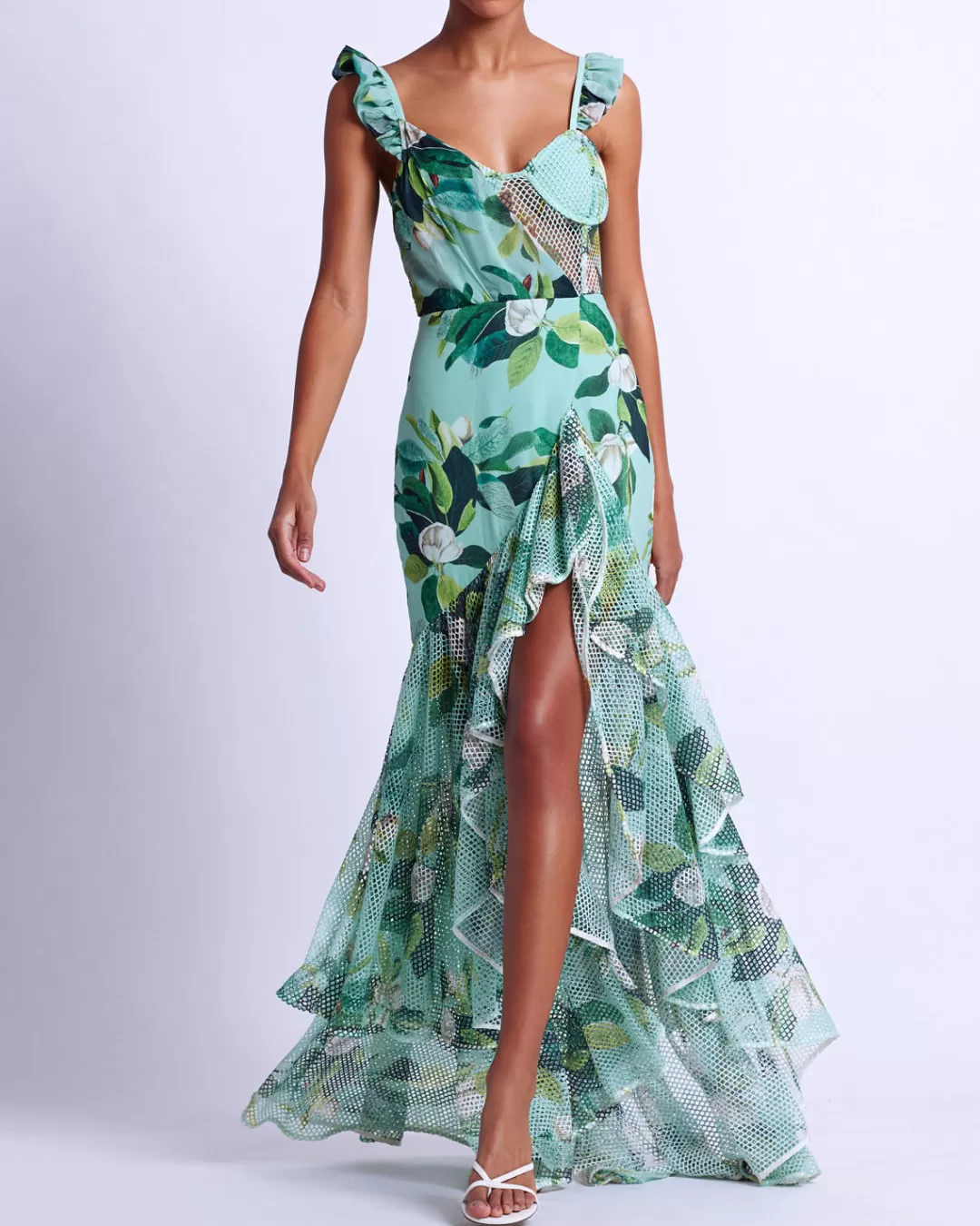 PatBO Magnolia Bustier Maxi Dress (FINAL SALE) Greenmulti Outlet