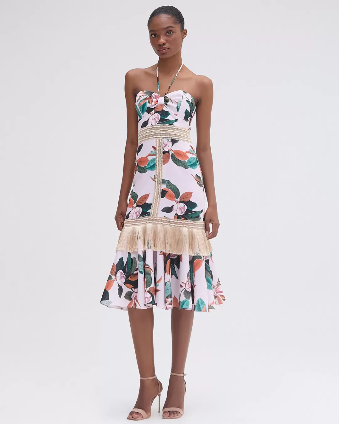 PatBO Magnolia Fitted Midi Dress (FINAL SALE) Chalkpink Fashion