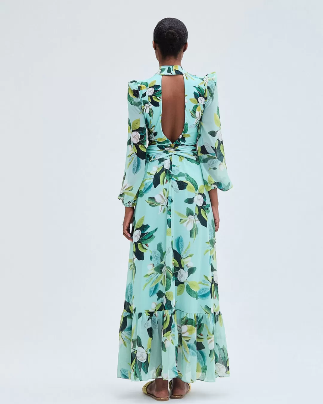 PatBO Magnolia Plunge Maxi Dress (FINAL SALE) Greenmulti Fashion