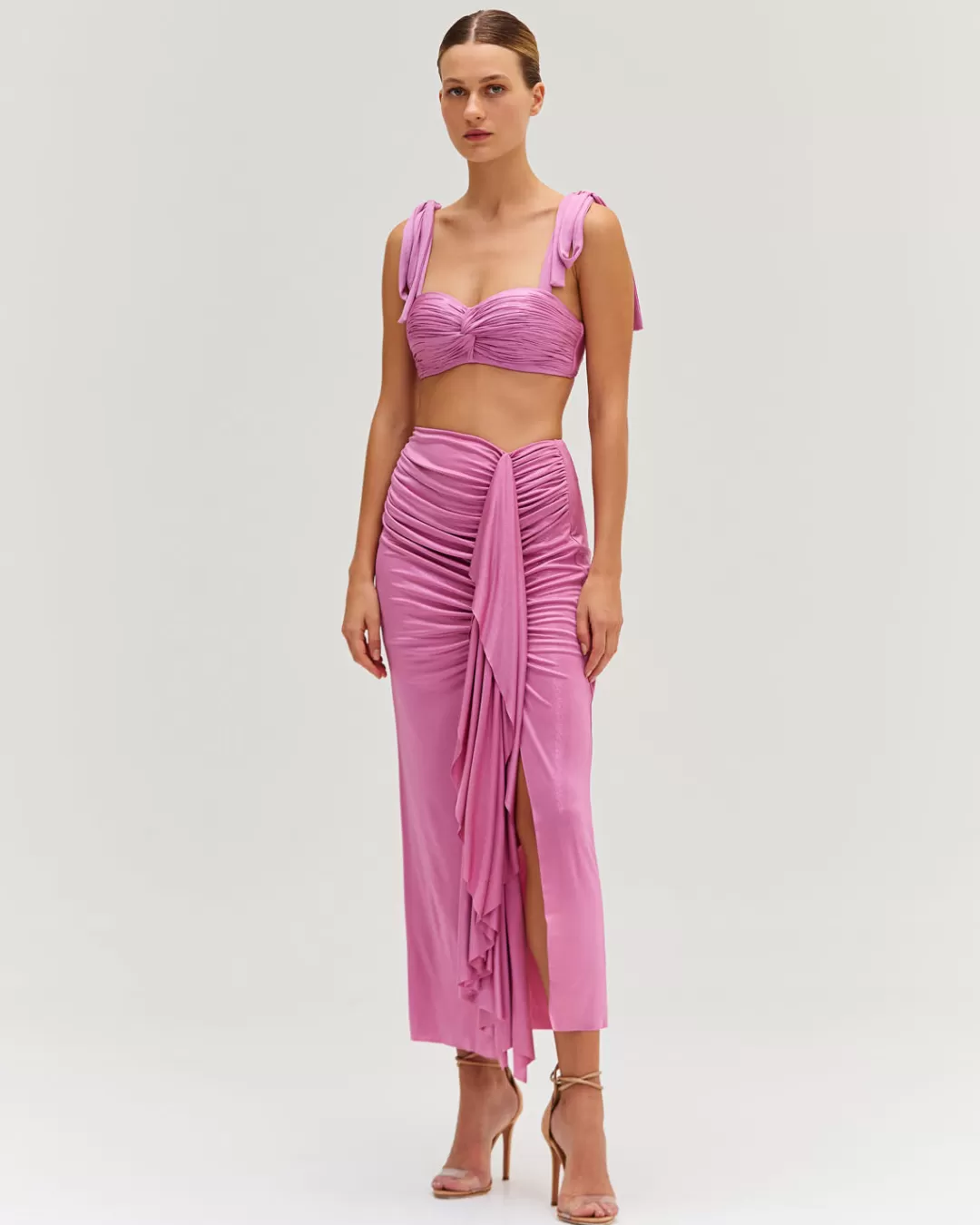 PatBO Metallic Jersey Bralette (FINAL SALE) Lilac Online