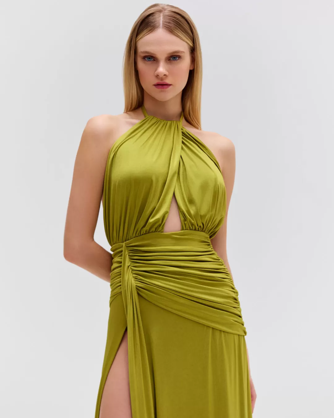 PatBO Metallic Jersey Halterneck Maxi Dress (FINAL SALE) Absinthe Shop