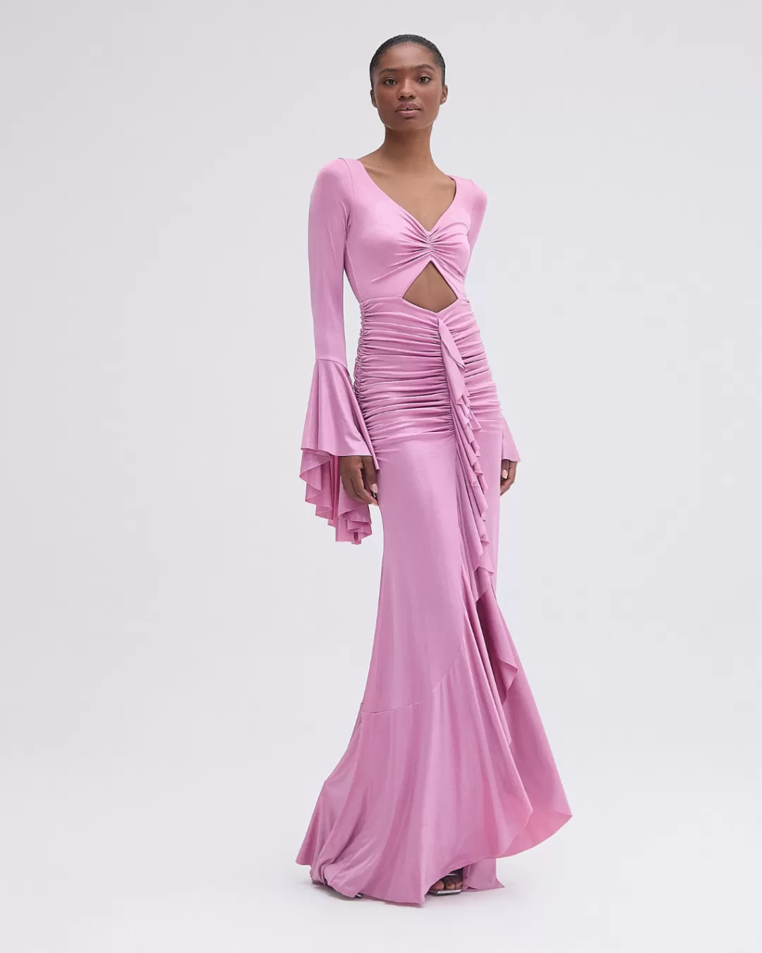 PatBO Metallic Jersey Ruched Maxi Dress (FINAL SALE) Lilac Store