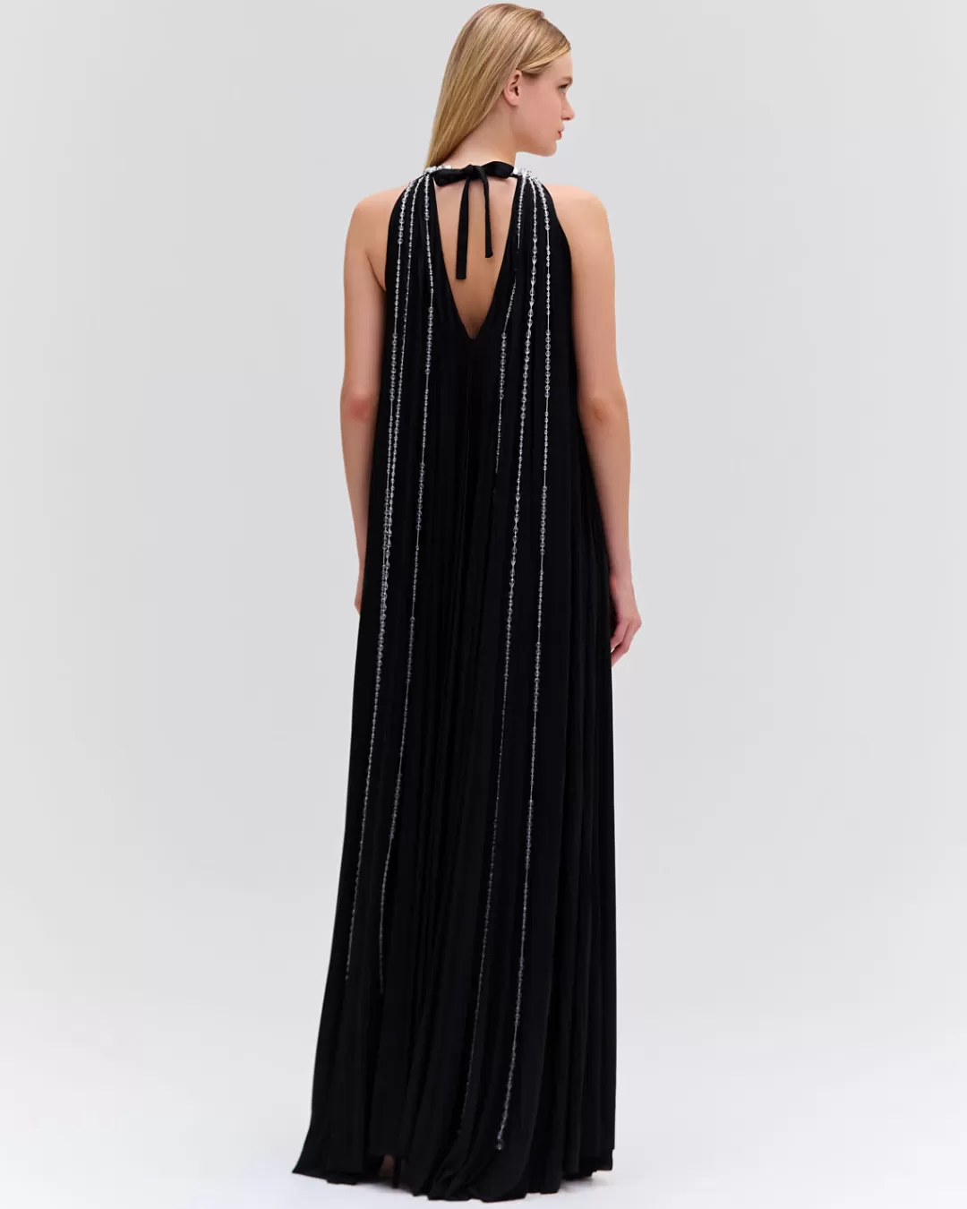 PatBO Moonlight Crystal Beaded Maxi Dress (RUNWAY) Black Shop