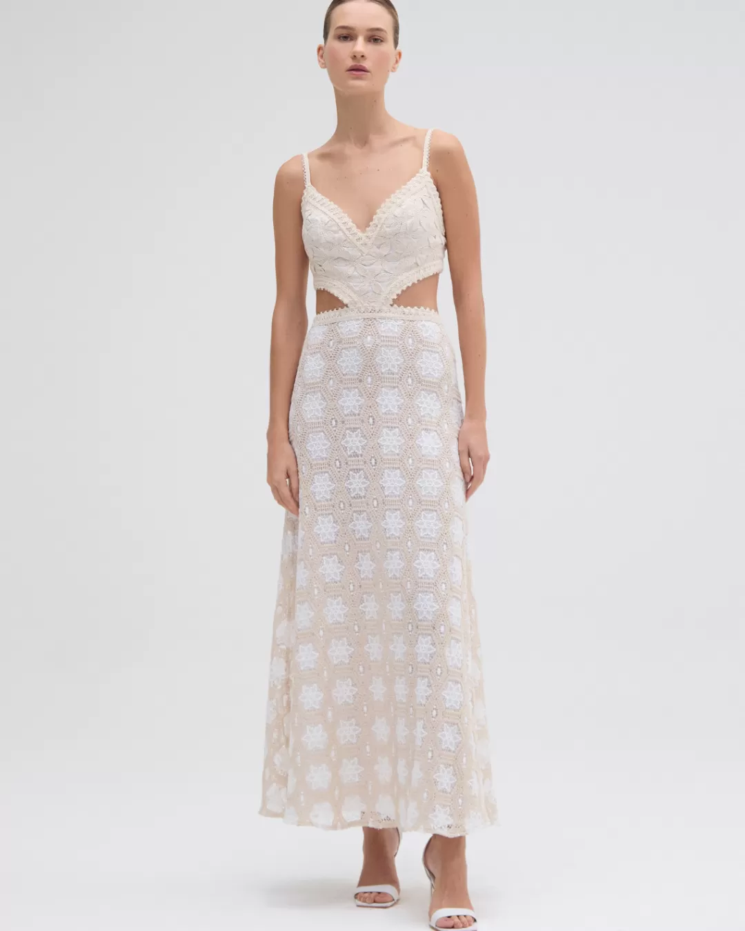 PatBO NATURAL CROCHET DRESS Offwhite Best Sale