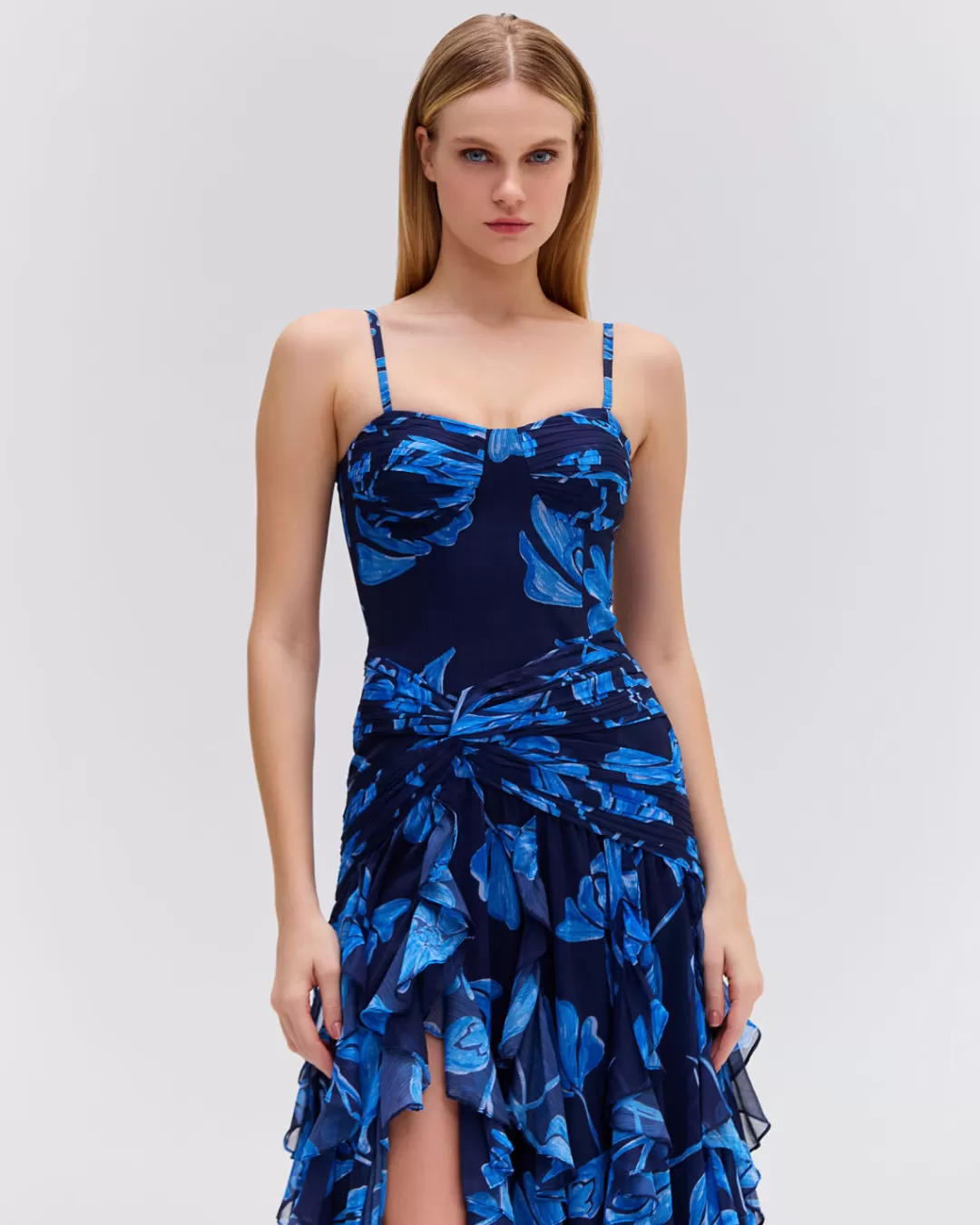 PatBO NIGHTFLOWER BUSTIER MAXI DRESS (FINAL SALE) Indigo Clearance