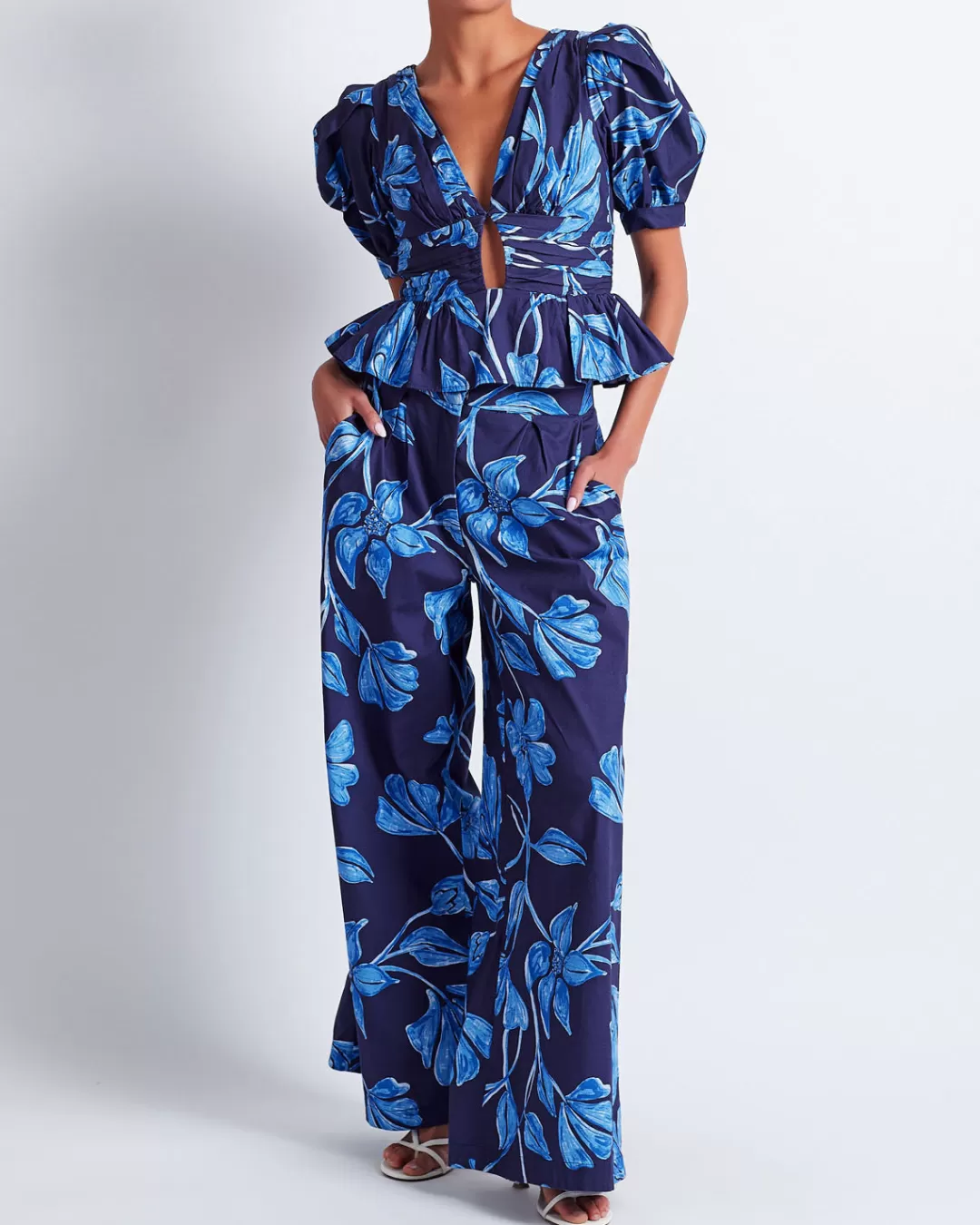 PatBO Nightflower Wide Leg Pant (FINAL SALE) Indigo Outlet